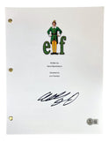 The Will Ferrell Signed Elf Full Movie Script by Sports Integrity features Buddy the Elf on the cover above the title and is authenticated by BAS.