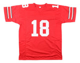 Will Howard Ohio State Signed Red Football Jersey BAS