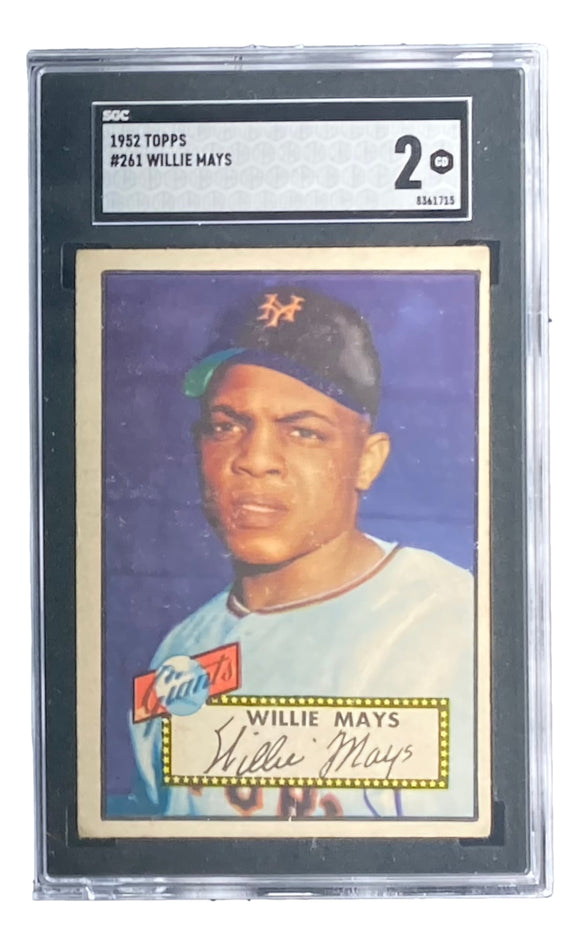 Willie Mays 1952 Topps #261 San Francisco Giants Rookie Card SGC GD 2
