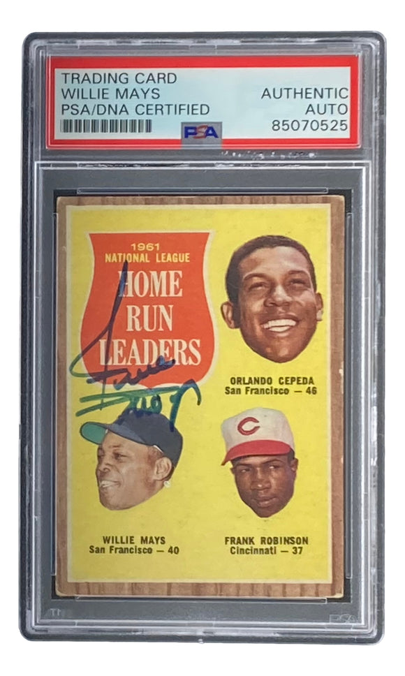 Willie Mays Signed 1962 Topps #54 San Francisco Giants Trading Card PSA/DNA