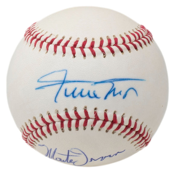 Willie Mays Monte Irvin Dual Signed Giants Baseball BAS LOA AA05916