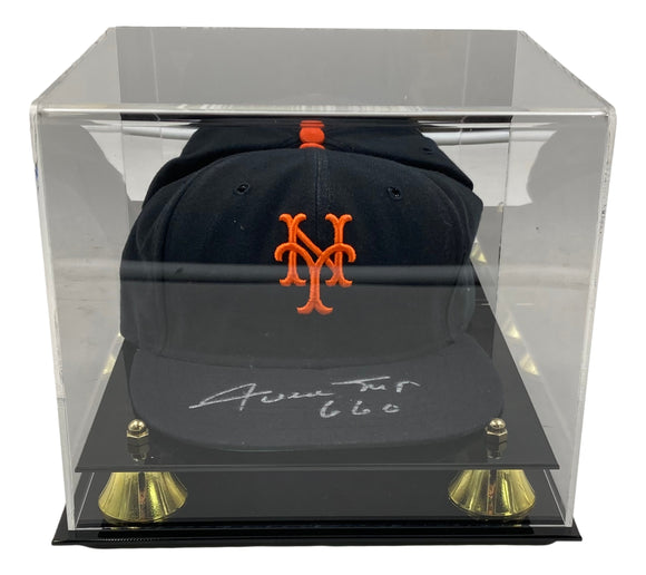 Willie Mays Signed New York Giants Cooperstown Collection Hat 660 PSA w/ Case Sports Integrity