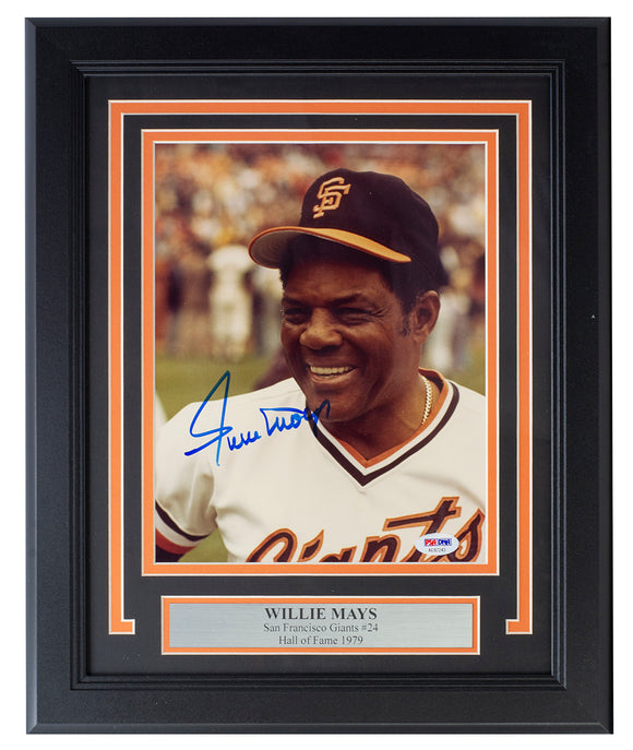 Willie Mays San Francisco Giants Signed Framed 8x10 Photo PSA/DNA Sports Integrity