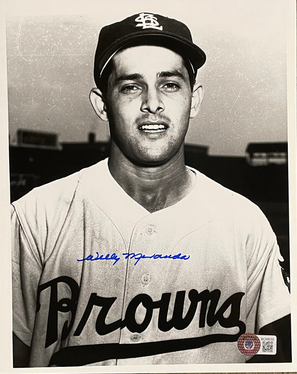 Willy Miranda St. Louis Browns Signed 8x10 Baseball Photo BAS