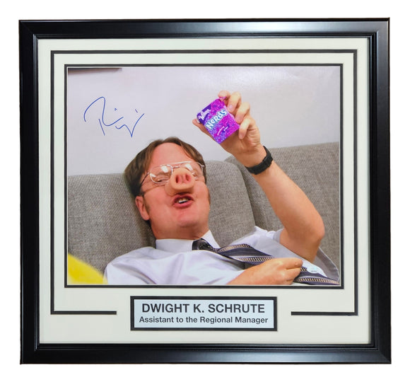 Rainn Wilson Signed Framed 16x20 The Office Dwight Schrute Nerds Photo JSA Sports Integrity