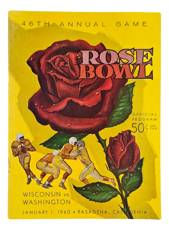 Wisconsin vs Washington 1960 Rose Bowl Official Game Program