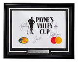 Tiger Woods Rory McIlroy Thomas Rose Signed Framed Payne's Valley Flag BAS LOA