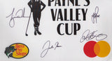 Tiger Woods Rory McIlroy Thomas Rose Signed Framed Payne's Valley Flag BAS LOA