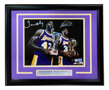 Magic Johnson James Worthy Signed Framed 11x14 Los Angeles Lakers Photo Fanatics