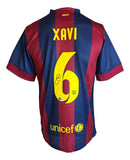 Xavi Signed Barcelona 2014/15 Nike Soccer Jersey BAS