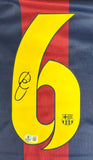 Xavi Signed Barcelona 2014/15 Nike Soccer Jersey BAS