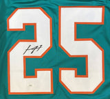 Xavien Howard Miami Signed Teal Football Jersey JSA Hologram