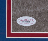Y.A. Tittle Signed Framed New York Giants 16x20 Photo HOF 87 JSA Sports Integrity