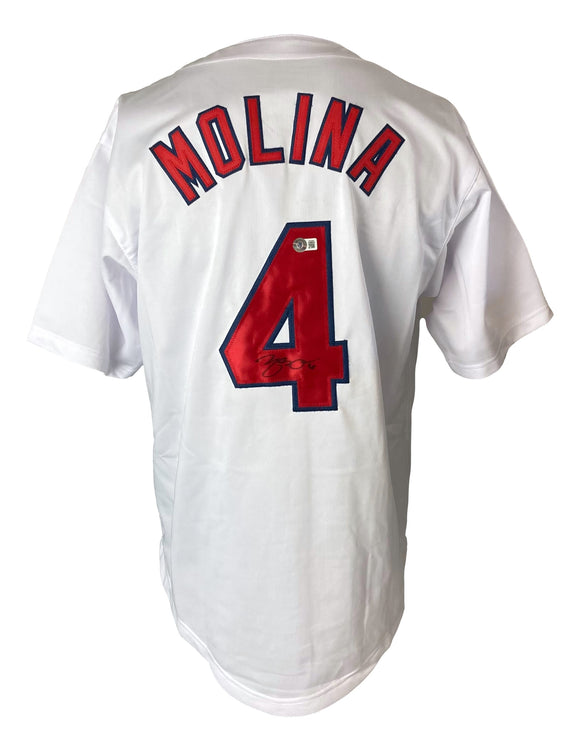 Yadier Molina St. Louis Signed Custom White Baseball Jersey BAS
