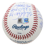 2000 Yankees World Series MVP Signed Baseball Jeter Rivera Steiner MLB Holo 808