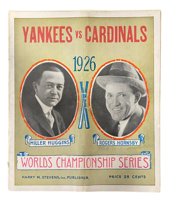 NY Yankees vs St. Louis Cardinals 1926 World Series Official Souvenir Program