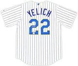 Christian Yelich Signed Milwaukee Brewers Majestic Replica Baseball Jersey JSA