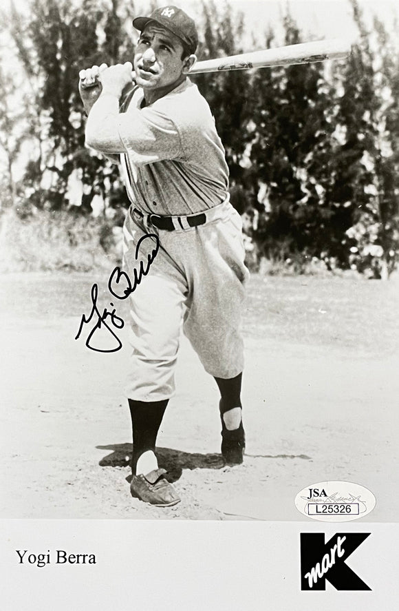 Yogi Berra Signed 5x7 New York Yankees Baseball Photo JSA Sports Integrity