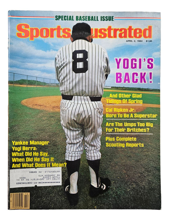 Yogi Berra New York Yankees Sports Illustrated Magazine April 2 1984