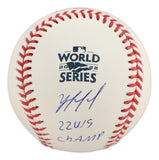 Yordan Alvarez Houston Astros Signed 2022 World Series Baseball 22 WS Champ BAS