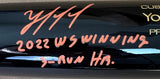 Yordan Alvarez Astros Signed Victus Blk/Org Player Model Bat 2022 WS Winning BAS
