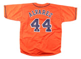 Yordan Alvarez Houston Signed Orange Baseball Jersey 22 WS Champs BAS