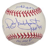 The Sports Integrity Robin Yount Brewers Signed Official MLB Baseball features blue autographs and “3142 HITS,” “HOF ‘99,” “AL MVP ’82 ’89,” and the number “93” inscriptions. JSA authenticated.