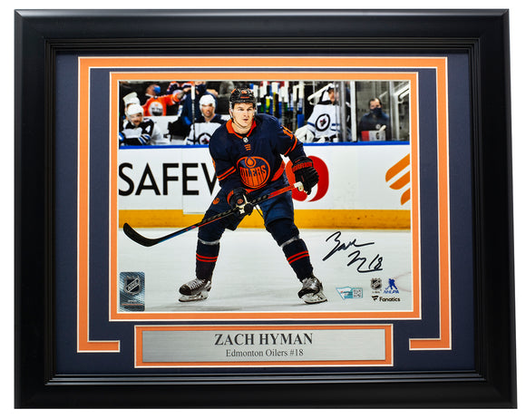 Zach Hyman Signed Framed Edmonton Oilers 8x10 Photo Fanatics Sports Integrity