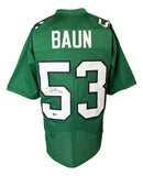 Zack Baun Philadelphia Signed Kelly Green Football Jersey BAS