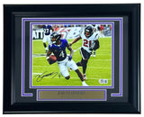Zay Flowers Signed Framed 8x10 Baltimore Ravens Photo BAS