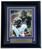 Zay Flowers Signed Framed 8x10 Baltimore Ravens Collage Photo BAS
