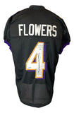 Zay Flowers Baltimore Signed Black Pro-Cut Football Jersey BAS