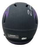Zay Flowers Signed Baltimore Ravens Full Size Eclipse Speed Replica Helmet BAS - Sports Integrity
