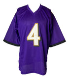 Zay Flowers Signed Custom Purple Pro-Style Football Jersey BAS ITP