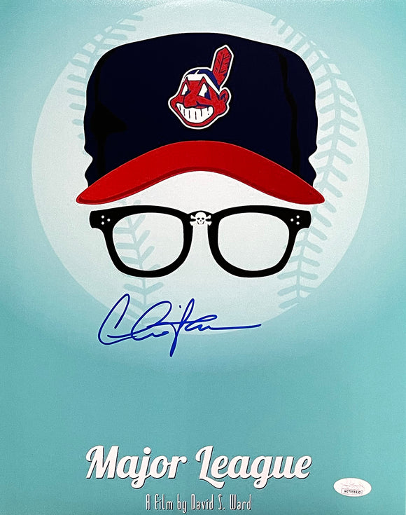 Charlie Sheen Signed Major League 11x14 Poster Photo JSA