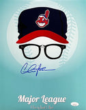 Charlie Sheen Signed Major League 11x14 Poster Photo JSA Sports Integrity