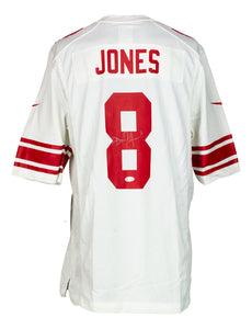 Daniel Jones Signed New York Giants White Nike On Field Football Jersey BAS ITP