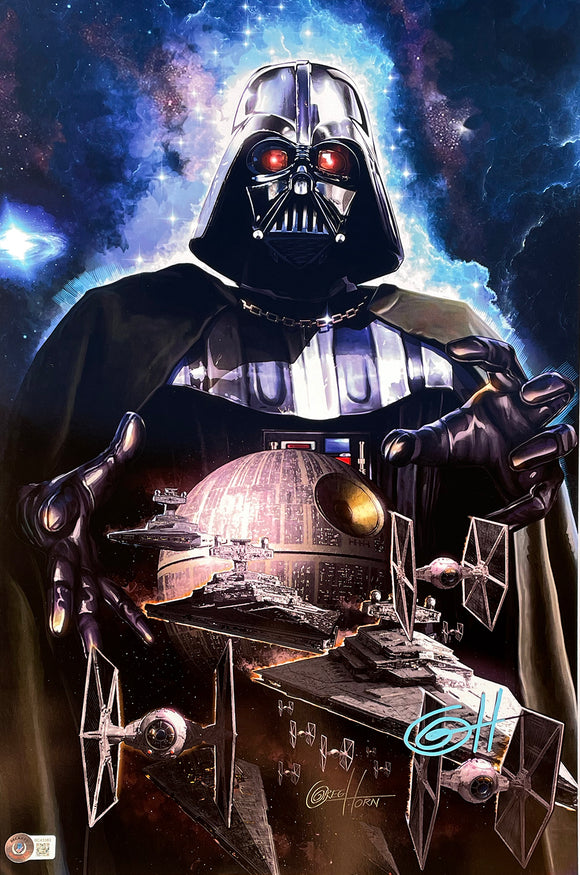 Greg Horn Signed 13x19 Star Wars Darth Vader Limited Edition Lithograph BAS Sports Integrity