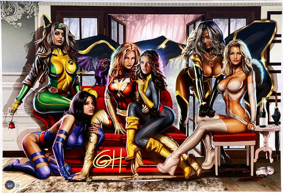 Greg Horn Signed 13x19 Women of X-Men Limited Edition Lithograph BAS