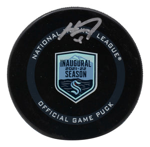 Haydn Fleury Signed Seattle Kraken Inaugural Season NHL Hockey Puck Fanatics