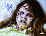 Linda Blair Signed In Blue 11x14 The Exorcist Photo Regan Inscription JSA
