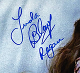 Linda Blair Signed In Blue 11x14 The Exorcist Photo Regan Inscription JSA Sports Integrity