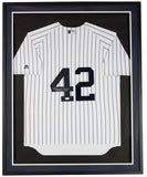 Mariano Rivera Signed Framed 36x42 Yankees Flexbase  Jersey Yankee For Life JSA Sports Integrity