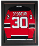 Martin Brodeur Signed Framed Red Custom Pro Style Hockey Jersey JSA Sports Integrity